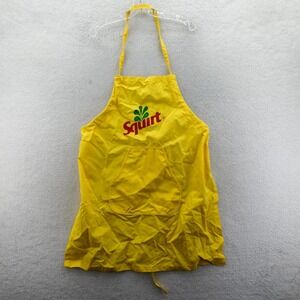 Union Made Apron One Size Squirt Soda Advertising‎ Yellow Vintage 1980s Rare